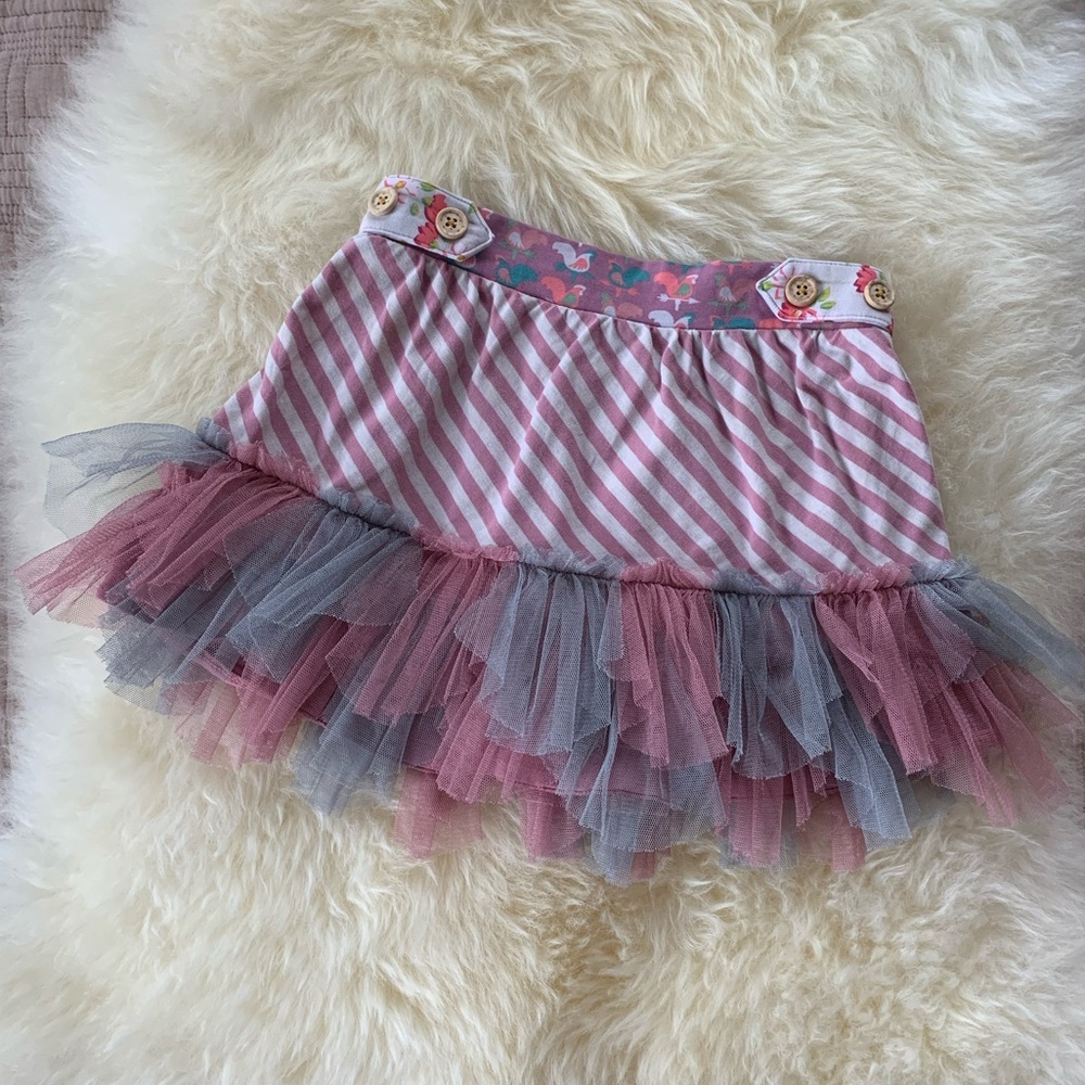 Matilda Jane Skirt with Chickens on it